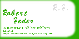 robert heder business card